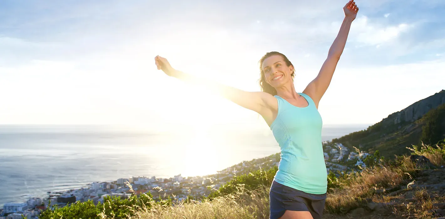 Happy woman in nature